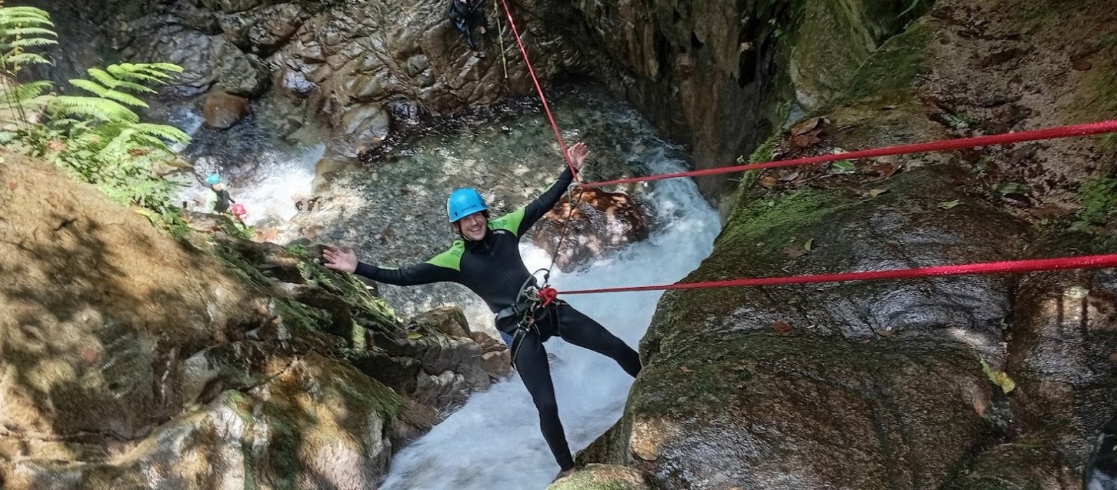 Canyoning in Casahurco Baños Ecuador